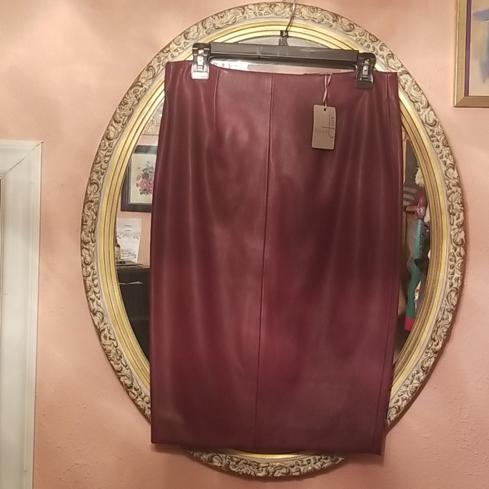 Faux leather skirt